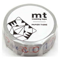 カモ井加工紙 マスキングテープ mt PAPIER TIGRE Les numeros 15mm×7m 424886 1個（直送品）