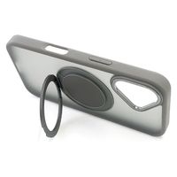 エアージェイ iphone16用 Magsafe対応スタンドリング付背面ケース SL AC-P24-MRS GY 1個（直送品）