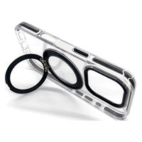 エアージェイ iphone16pro用 Magsafe対応スタンドリング付背面ケース BK AC-P24P-CMR 1個（直送品）