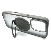 エアージェイ iphone16pro用 スタンドリング付背面ケース SL AC-P24P-MRS GY 1個（直送品）