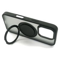 エアージェイ iphone16pro用 スタンドリング付背面ケース BK AC-P24P-MRS 1個（直送品）