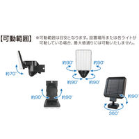 大進 センサーライト ソーラータイプ 屋外用 1灯式 1セット（1台×2）（直送品）