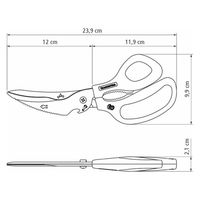 TRAMONTINA ユニバーサルキッチンばさみ スーパーコルト 25919/168 1本（直送品）