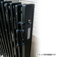 関東ハウス販売 オリジナルアコーディオン門扉3m Wキャスター ブラック kantoh-house-30BK 1セット(門扉本体+門柱2本)（直送品）