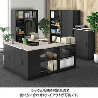オカムラ ジャスタスラック　収納(エンド専用)横連結用ワードローブ 連結（エンド設置用） 幅750×奥行400×高さ1850ｍｍ ホワイト 1台 オリジナル