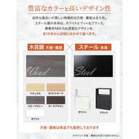 ネットフォース ワークプロ キャビネット 天板・幕板付 シリンダー錠 ブラック×ダークブラウン WPC-08TM-AW-BKDBR 1台（直送品）