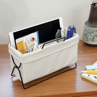 東洋ケース 卓上収納 卓上マルチラック 折りたたみ ファブリック アイボリー 417526 1個（直送品）