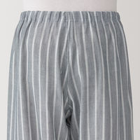 【メンズ】無印良品 紳士 脇に縫い目のない 二重ガーゼ長袖パジャマ 紳士ＸＬ ミディアムグレーストライプ 良品計画