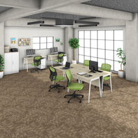 アスクル マルチワークデスク 幅800×奥行600×高さ720mm ライトウッド/ホワイト 引出付 1台(2梱包) オリジナル