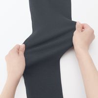 【レディース】無印良品 婦人 ストレッチリブ編み レギンス 十分丈 婦人Ｌ ダークグレー 良品計画