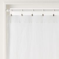 無印良品 綿ボイルノンプリーツレースカーテン 幅１００×丈１７６ｃｍ用 オフ白 1セット（1枚×2） 良品計画