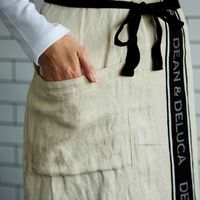 DEAN&DELUCA（ディーン&デルーカ） ジャガードエプロン ブラック×ナチュラル 4580379231664 1個