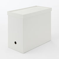 無印良品 再生ポリプロピレン入り ファイルボックス用フタ 幅１５ｃｍ用 ホワイトグレー 良品計画