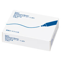 アスクル　ホワイトボードマーカーくっきり　中字丸芯　青　直液カートリッジ式  AS-WBKMM-03　1箱（10本入） オリジナル