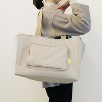 LIV PLUS 保冷バック 保冷レジカゴバッグ エコバッグ 20L ベージュ LVー0042 1個　大容量