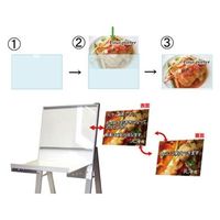 常磐精工 ブラックラックスタンド看板 A3横ブラック(アクリルボックス付) アームキャスターセット BRASKA-A3YB-KSET 1台（直送品）