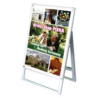 常磐精工 ポスター用スタンド看板 B2片面ホワイト アームキャスターセット PSSK-B2KW-KSET 1台（直送品）