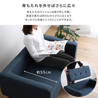 ホームテイスト Sausa(ソーザ) シンプルな2人掛 コンパクトソファ 幅1120mm ブラウン SH-07-CPS 1台（直送品）