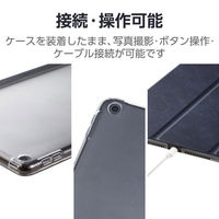 エレコム iPad 第987世代/iPad 10.2 2019年モデル/フラップケース 背面クリア/ネイビー TB-A19RWVNVN 1個（わけあり品）
