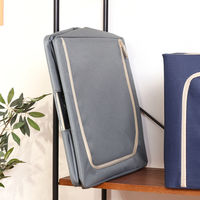 不二貿易 窓付&積み重ね収納ボックス 72L GY 63519 1個