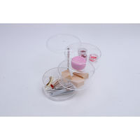 不二貿易 PSコスメ収納 3段ラウンド小物入れ 14384 1個