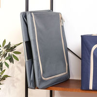 不二貿易 窓付&積み重ね収納ボックス 55L GY 63515 1個