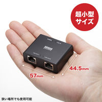 サンワサプライ  スイッチングハブ（USB Type-C給電・3ポート） LAN-GIGAC302BK（直送品）