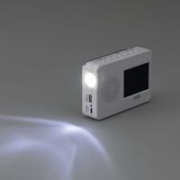 【アウトレット】【Goエシカル】訳あり ヤザワコーポレーション 3.2インチ 手回し充電 ワンセグテレビ TV07WHE 1台