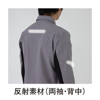 コーコス信岡 ストレッチ長袖シャツ 3L チャコール A-7068 1着（直送品）