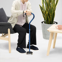 竹虎 バンブーステッキオフセット多点杖 ワインレッド 104871 1本