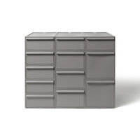 吉川国工業所 クロゼット・システム 引出し(M)3個組 AGy CS-D2*3P_AGy 1セット