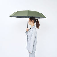 コジット 折り畳み傘 晴雨兼用 3段 大きめ カーキ 4969133921841 1本　紫外線、近赤外線99.9%カット