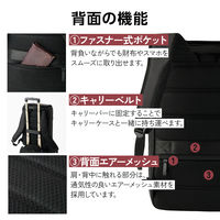 エレコム リュック 防犯 バックパック 20L TSAロック スキミング防止 ブラック BMーBPSC01BK 1個
