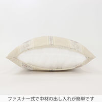 川島織物セルコン モアレストライプ クッションカバー ベージュ LL2713_08BE 1枚（直送品）