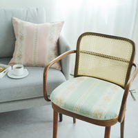 川島織物セルコン モアレストライプ シートクッション LN2713 45×43cm グリーン LN2713_98G 1枚（直送品）