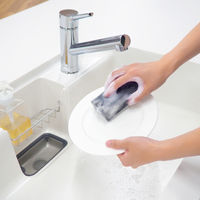 キッチンスポンジ キレイ持続 泡持ちタイプ 汚れがつきにくい 抗菌 日本製 1セット（1個×5）東和産業