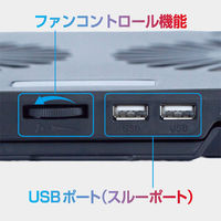 ナカバヤシ ノートPCクーラー　2WAY　2FAN　スタンダード　11～15.6インチ対応 NSFー09BK 1個