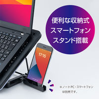 ナカバヤシ ノートPCクーラー　2WAY　5FAN　スタンダード　11～15.6インチ対応 NSFー10BK 1個