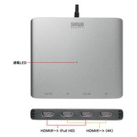 サンワサプライ  USB-HDMIディスプレイアダプタ（4K対応・ 4画面出力） USB-CVU3HD7（直送品）