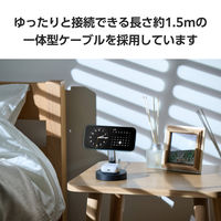 ワイヤレス充電器 Qi認証 Qi2対応 マグネット式 スタンド 2in1 同時充電 ブラック EC-MS11BK エレコム 1個（直送品）