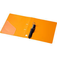 【旧品】アスクル　Ｄ型ツイストリングファイル　A4タテ　2穴　背幅36mm　オレンジ　30冊 オリジナル