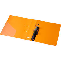 【旧品】アスクル　Ｄ型ツイストリングファイル　A4タテ　2穴　背幅47mm　オレンジ　30冊 オリジナル