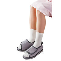 竹虎 転倒予防シューズつま先なし グレー S 091302 1足