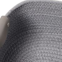 ロープ&フェイクレザーバスケット(L) グレー LAKOLE/ラコレ