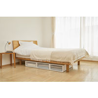 【引き出し収納】　天馬　フィッツケース 74ー44S　ホワイト/クリア　幅44.0×奥行74.0×高さ18.0cm　1個