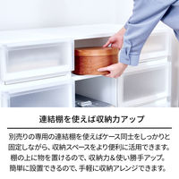 【引き出し収納】　天馬  フィッツケース アドバンス 55ー40Sホワイト/クリア　幅40.0×奥行55.0×高さ20.0cm　1個