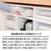 【引き出し収納】　天馬　フィッツケース アドバンス 74ー44M　ホワイト/クリア　幅44.0×奥行74.0×高さ23.0cm　1セット（1個×3）