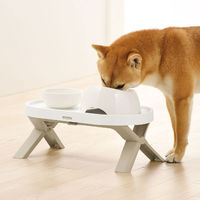 たためるペットテーブル ダブル ベージュ 1個 リッチェル 犬用（わけあり品）