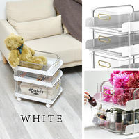 【軒先渡し】B.Bファニシング フェミニワゴン 3段 幅320×奥行370×高さ400mm ホワイト 1台（直送品）