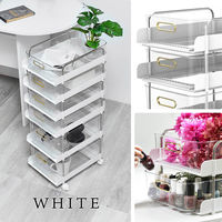 【軒先渡し】B.Bファニシング フェミニワゴン 6段 幅320×奥行370×高さ760mm ホワイト 1台（直送品）